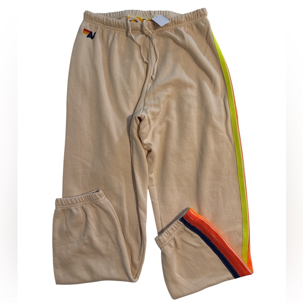 Aviator nation- Rainbow 5  stripe pant